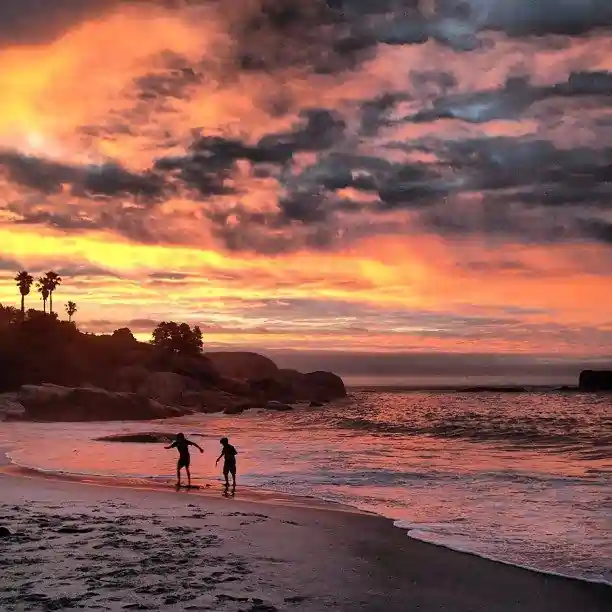 Stunning sunset views at Clifton 4th Beach in Cape Town